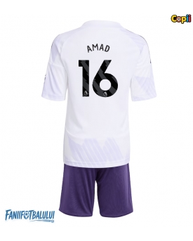 Manchester United Amad Diallo #16 Echipament de Fotbal Replică 2025-26 Copii Deplasare (+ Șorturi)